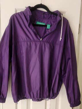 Liz Claiborne purple nylon windbreaker jacket